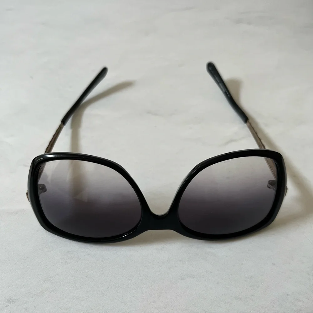 Balmain Black & Gold Sunglasses w/ Gray Gradient Lens